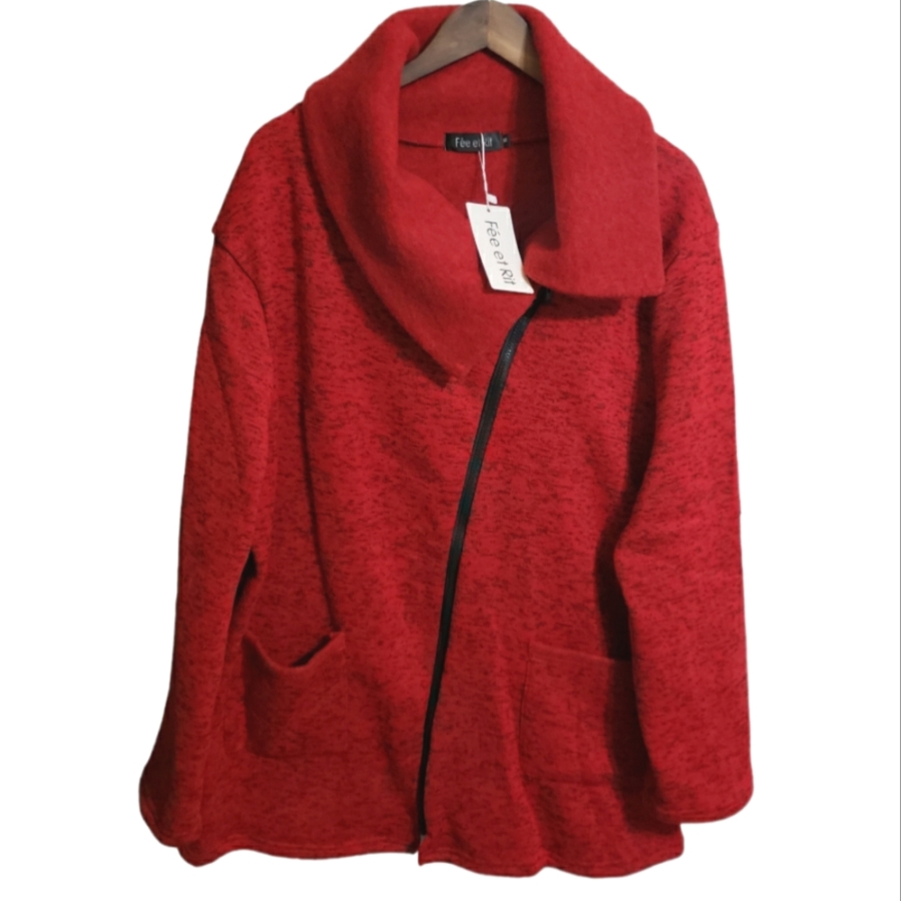 Fee Et Rit Asymmetrical Zip Jacket Women's Size 16 NWT